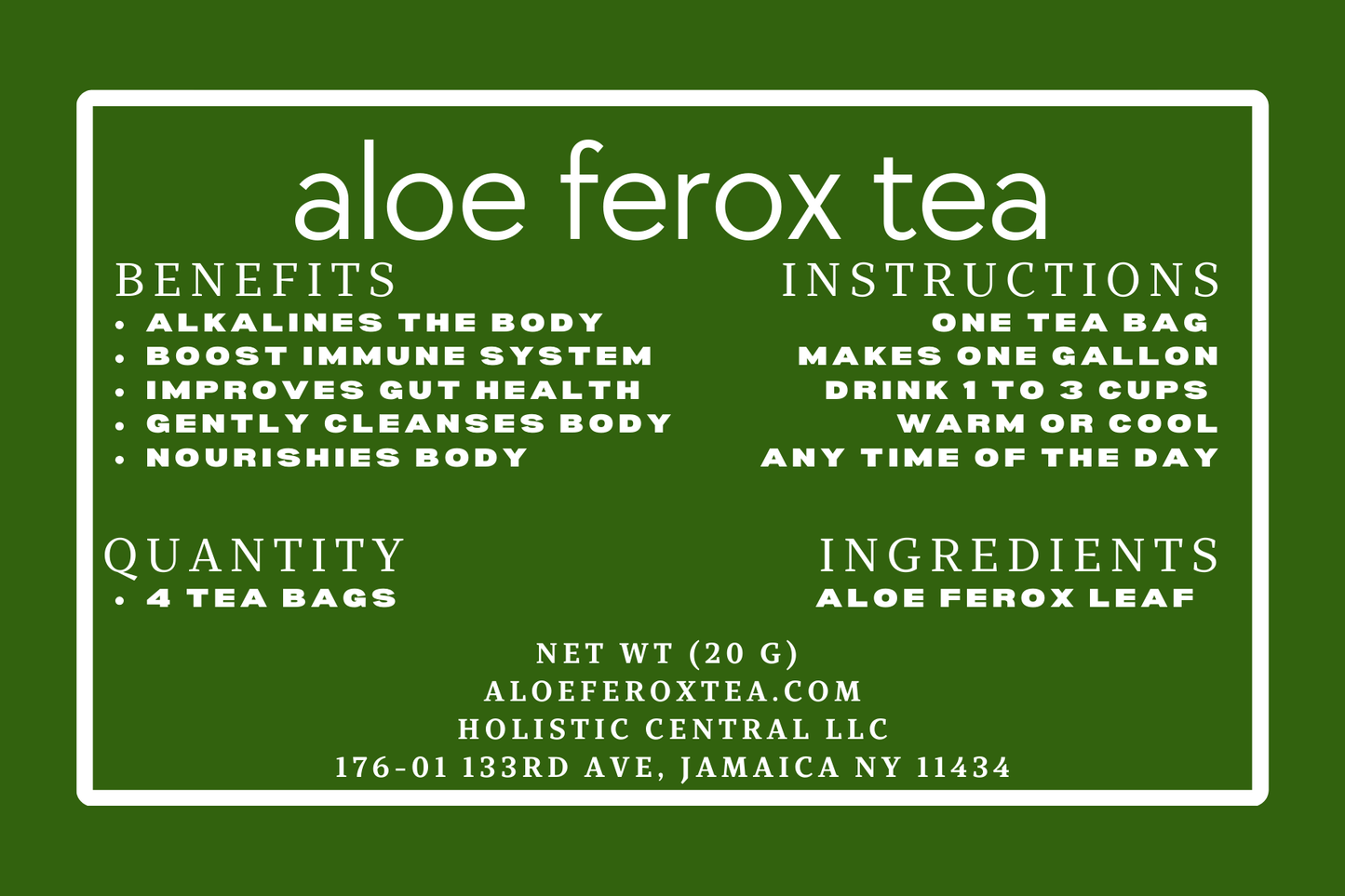 Aloe Ferox Tea